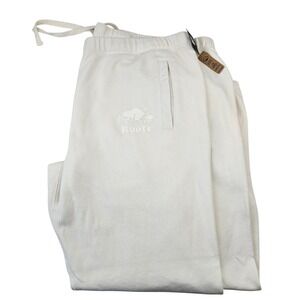 Roots original sweatpant egret white‎ drawstring nwt, size 3X